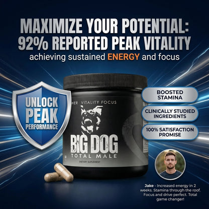 BIG DOG TOTAL MALE   - FUEL YOUR ENERGY - POWER YOUR EDURANCE - ELEVATE YOUR VITALITY