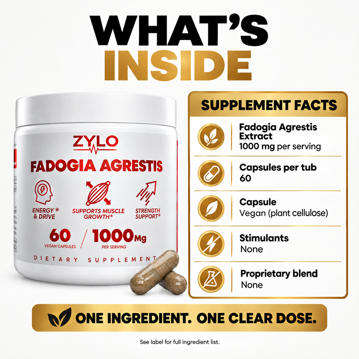 What's inside ZYLO Fadogia Agrestis