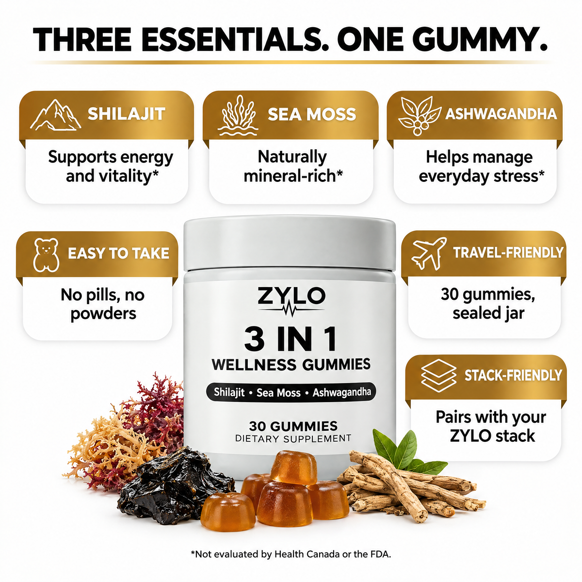 ZYLO 3-in-1 gummies benefits